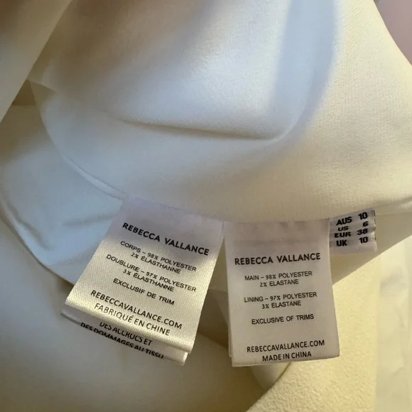 Rebecca Vallance Chelsea Strap White Mini Dress size 6 - Picture 8 of 9